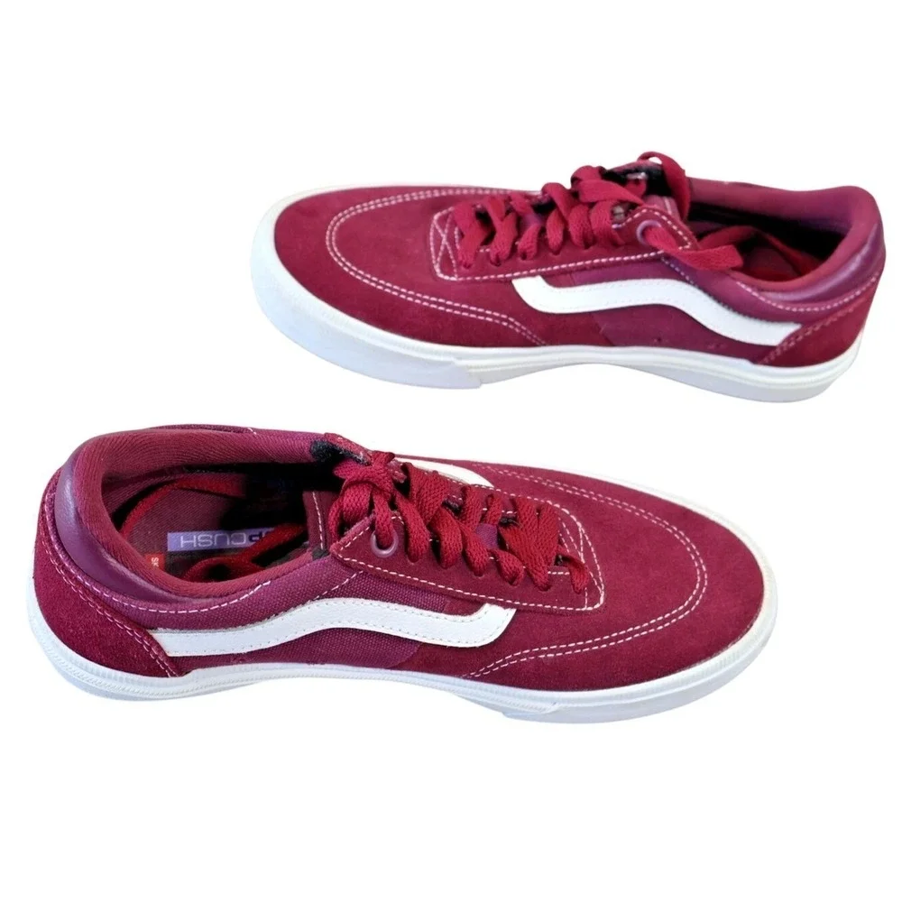 Vans Skate Shoes Mens Size 5 Burgundy Suede‎ Wafflecup Low Top Skateboarding